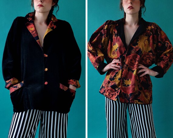 Unique Jacket, 80s Jacket, Vintage Jacket, Corduro