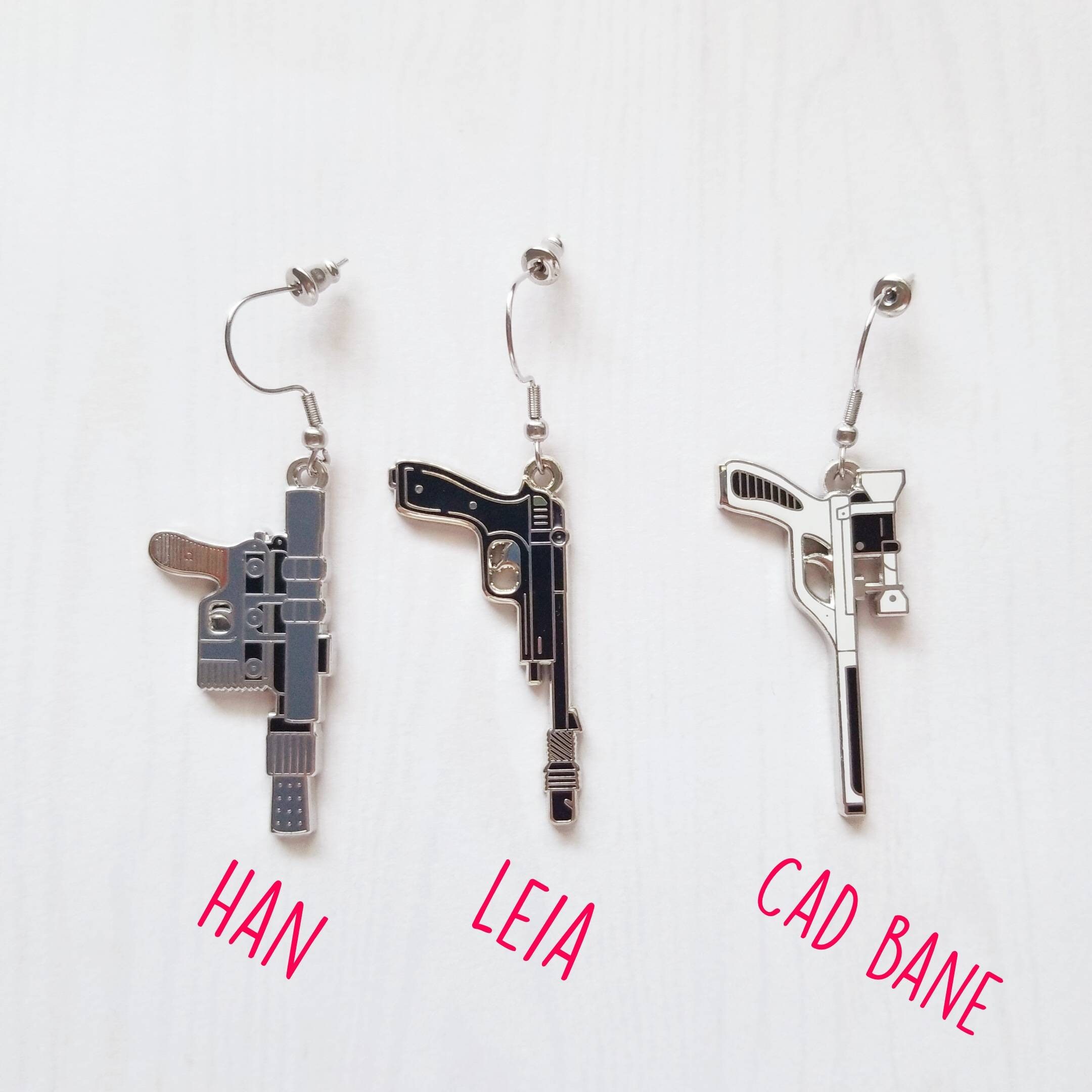 Blaster dangle earrings [SINGLE] | individual purchase NOT pairs | hard enamel | silver nickel free jewelry