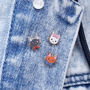 Aristocat trio pins and stud earrings | nickel free jewelry | hard enamel