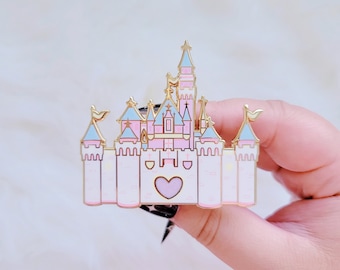 Sleeping Beauty castle enamel pin