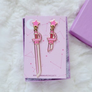 Rose's swords stud earrings