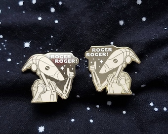 Roger Roger! best friends enamel pin set | battle droids | galaxy cosmic outer space | cartoon | pop culture