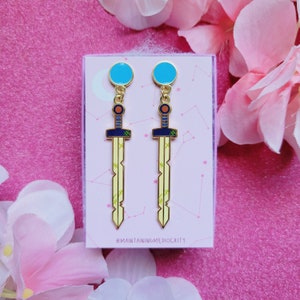 Finn's sword stud earrings