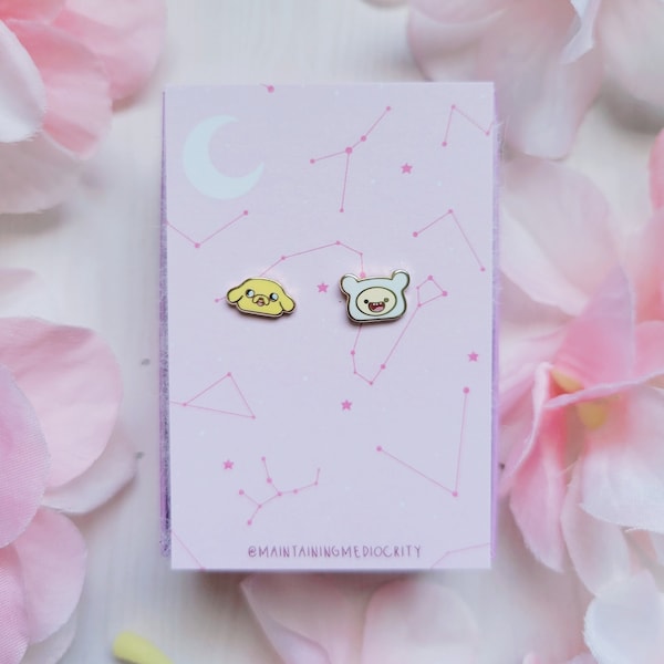 Finn and Jake stud earrings