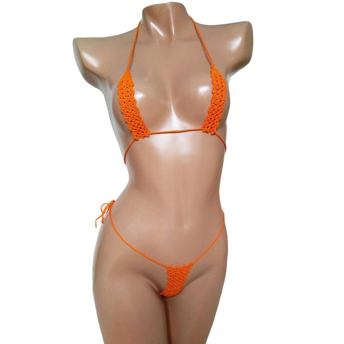 Crochet Gstring Bikini, Extreme Micro Bikini, See Through Bikini, Tiny