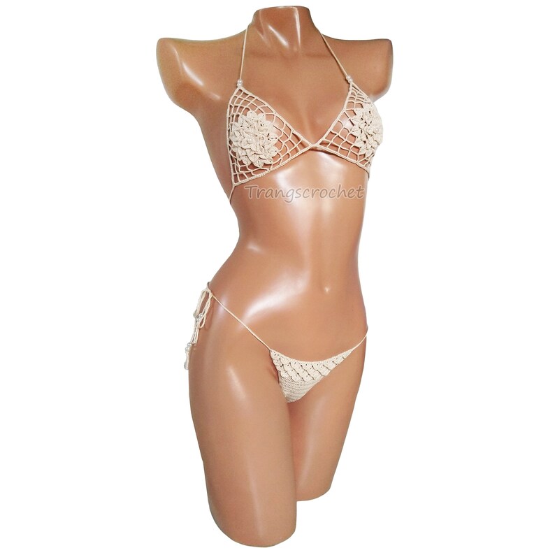 Crochet Bikini Sexy Bikini Micro Bikini Thong Bikini Set Etsy