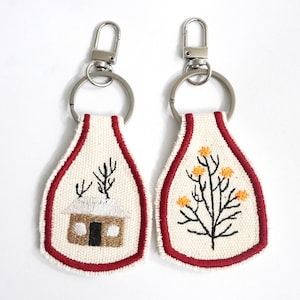 Personalized Keychain, Custom Name Canvas Key Fob, Corporate Gifts for Clients