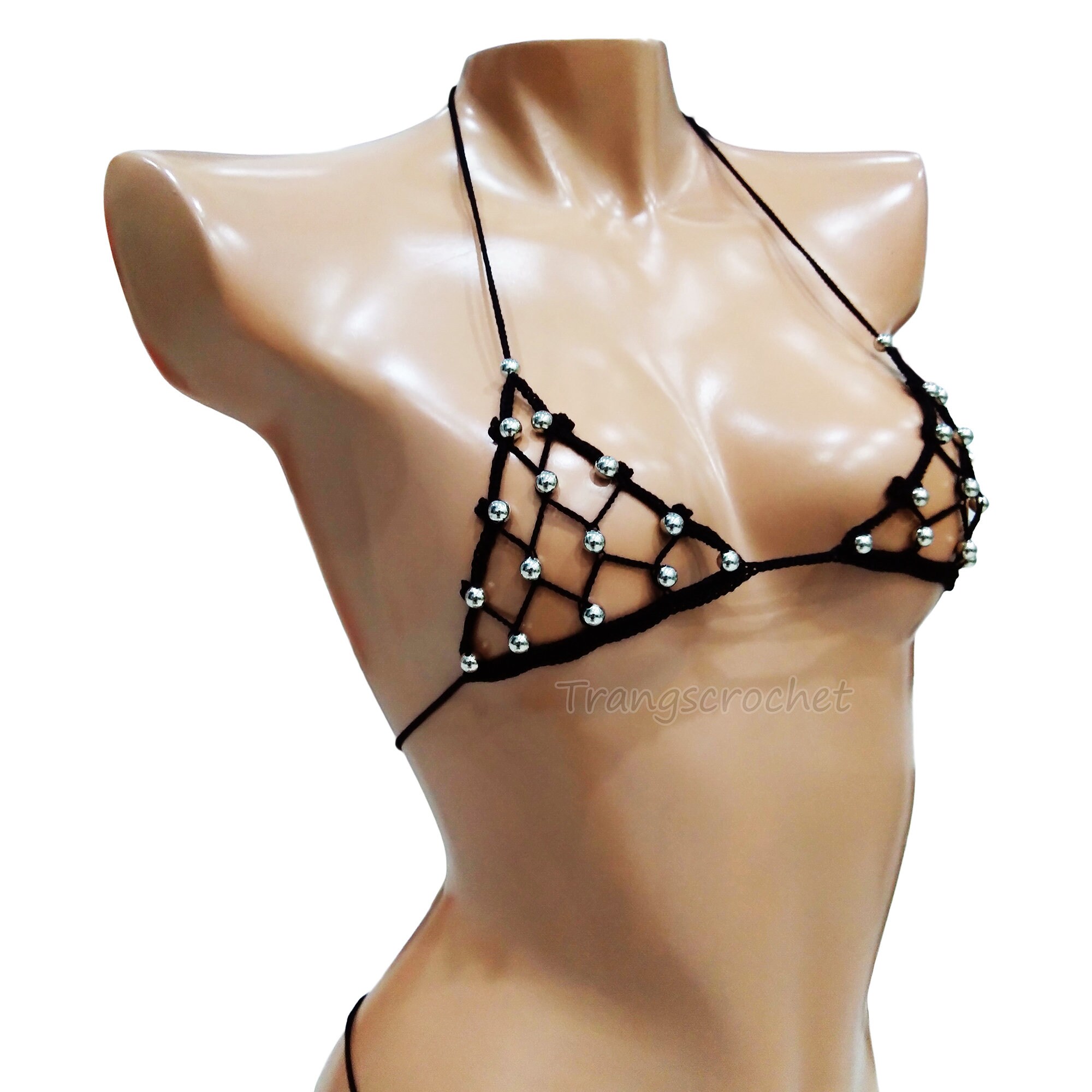 Crochet Extreme Micro Gstring Bikini See Through Bikinis Etsy Australia