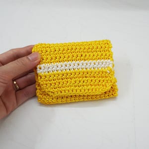 Crocheted Wallet for Cards - Compact Card Holder with Multiple Color Options - Handmade Crochet Card Wallet