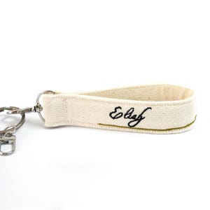 Porte-clés personnalisé tournesol, nom personnalisé porte-clés, porte-clés floral brodé, cadeau enseignant image 2