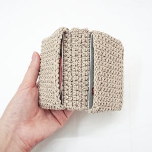 Handmade Crochet Card Wallet - Crocheted Wallet for Cards - Compact Card Holder with Multiple Color Options