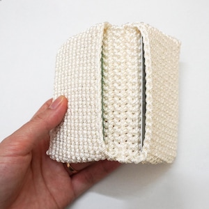 Crocheted Wallet for Cards - Handmade Crochet Card Wallet - Compact Card Holder with Multiple Color Options