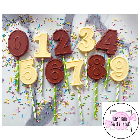 Belgian Chocolate Number Lollies 0 1 2 3 4 5 6 7 8 9 Milk White