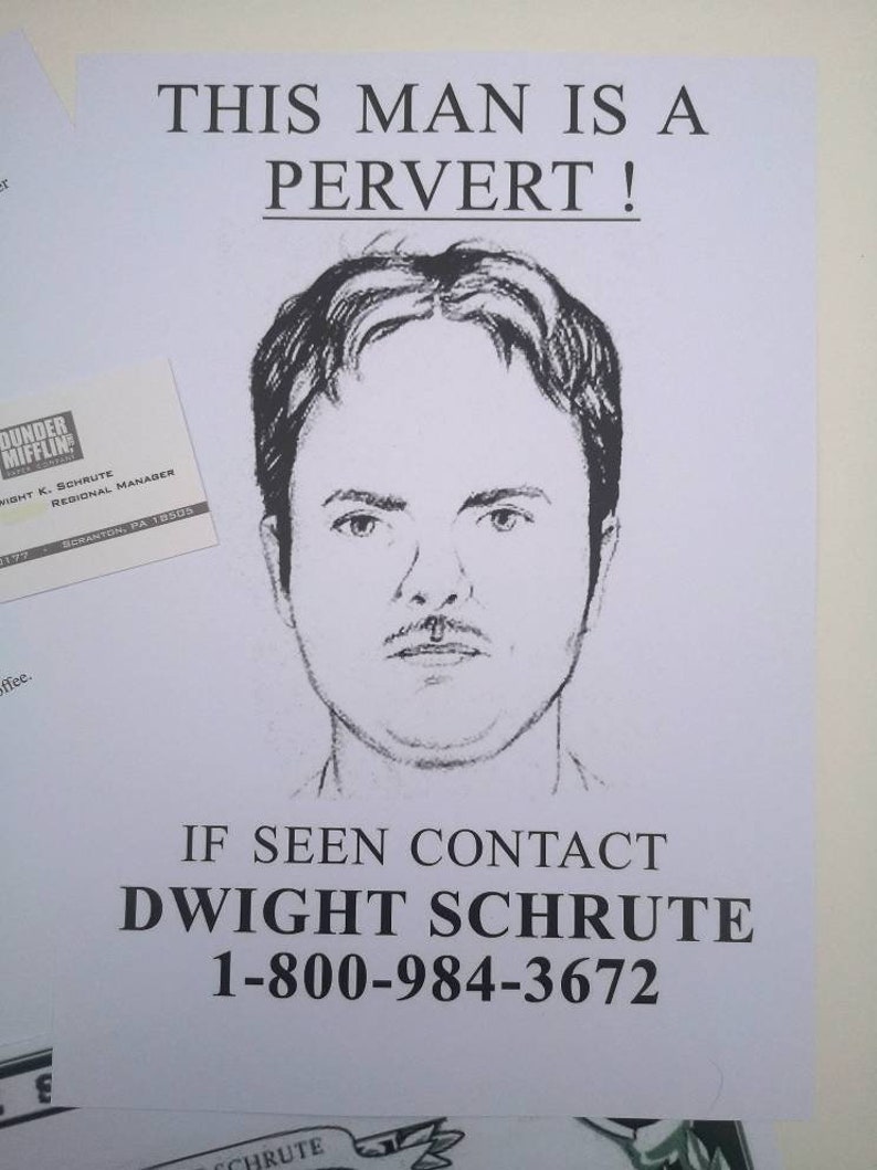 Dwight Schrute the Office Gift Pack Posters Business Card Set | Etsy