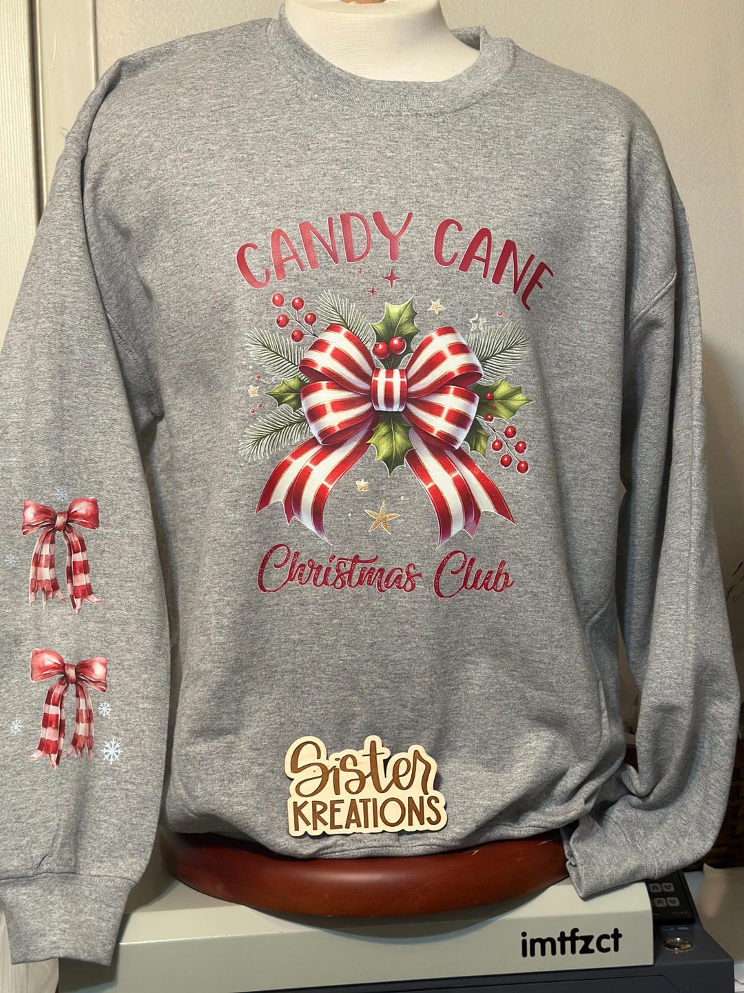 Candy Cane Sweatshirt Dress