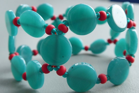 large flat glass beads