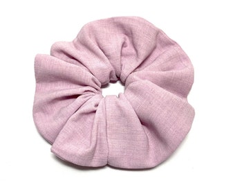 Pink scrunchie, handmade unique hair ties, recycled scrunchie, cute scrunchie, shiny scrunchie, large scrunchie, elegant scrunchie