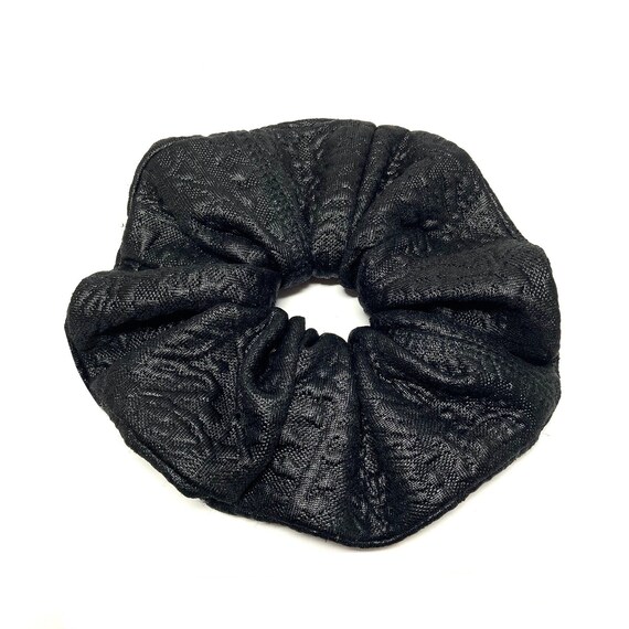Black scrunchie unique hair ties zero waste upcycled | Etsy