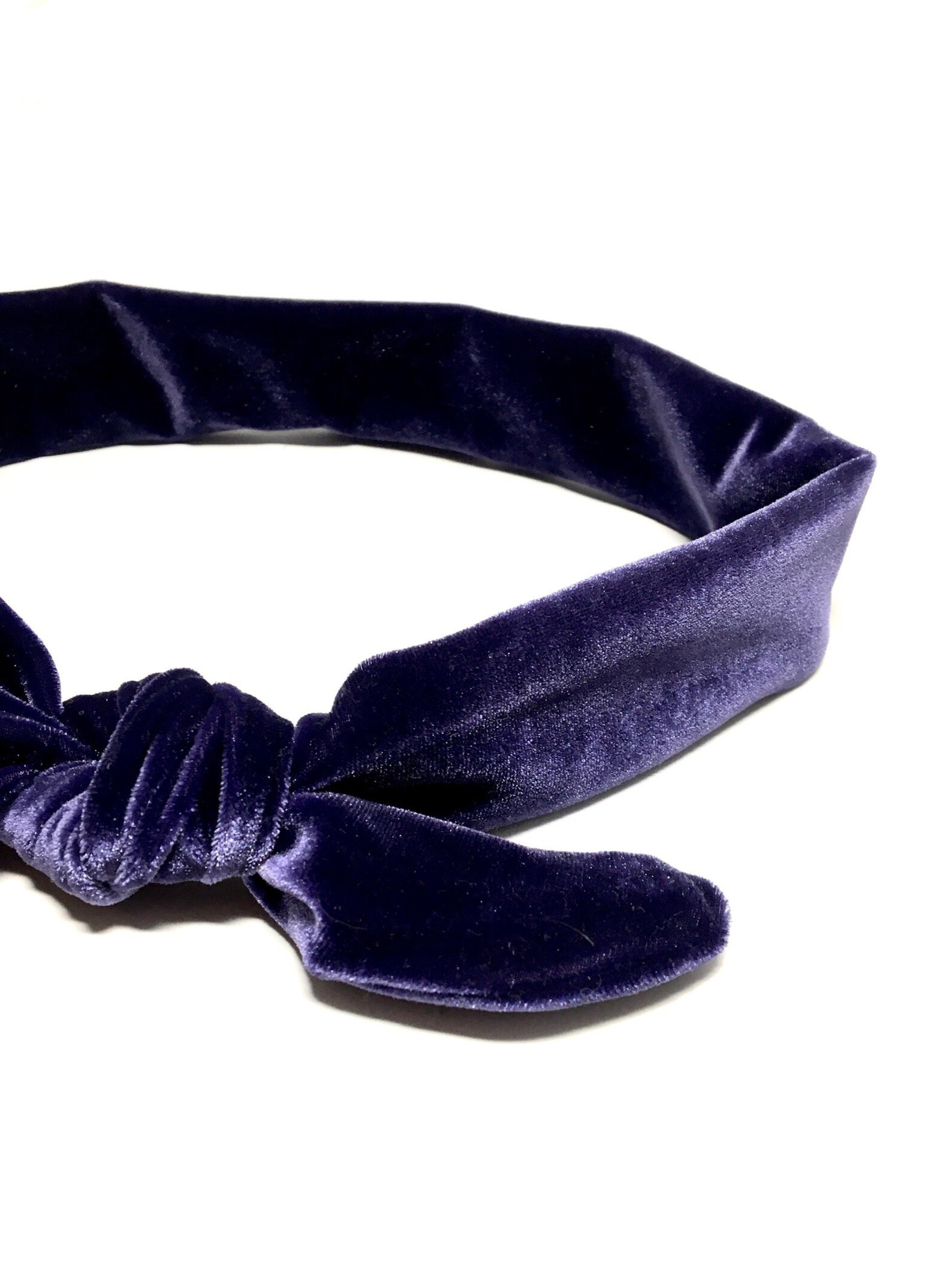 Velvet Headband Velvet Hair Ribbon Recycled Purple Headband Etsy