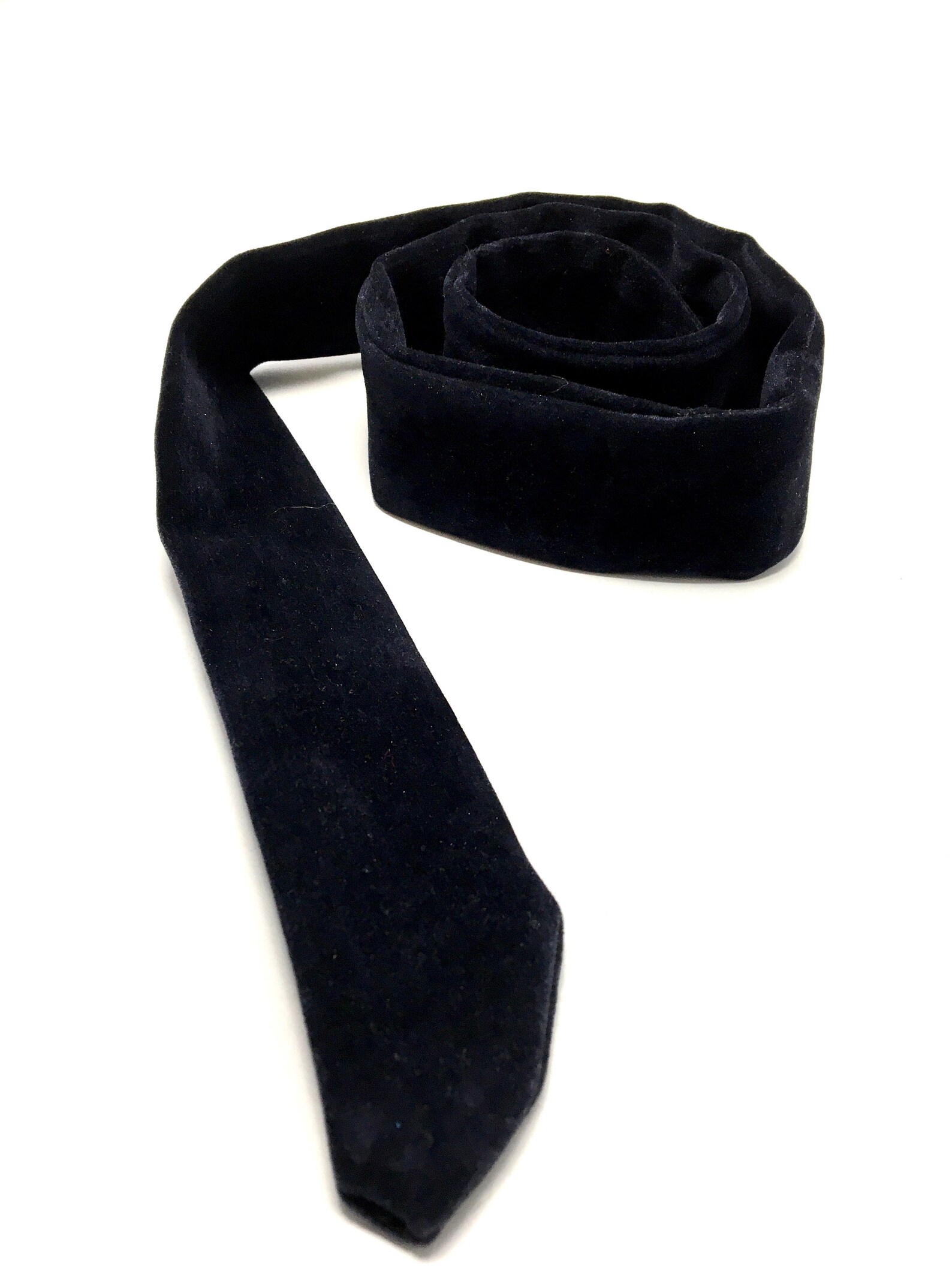 Navy Blue Velvet Headband, Unique Hair Ribbon, Zero Waste Headband
