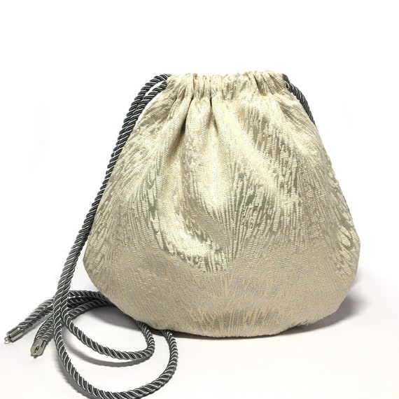 Gold Wedding Bag Handmade Upcycle Bag Shiny Boho Bag | Etsy