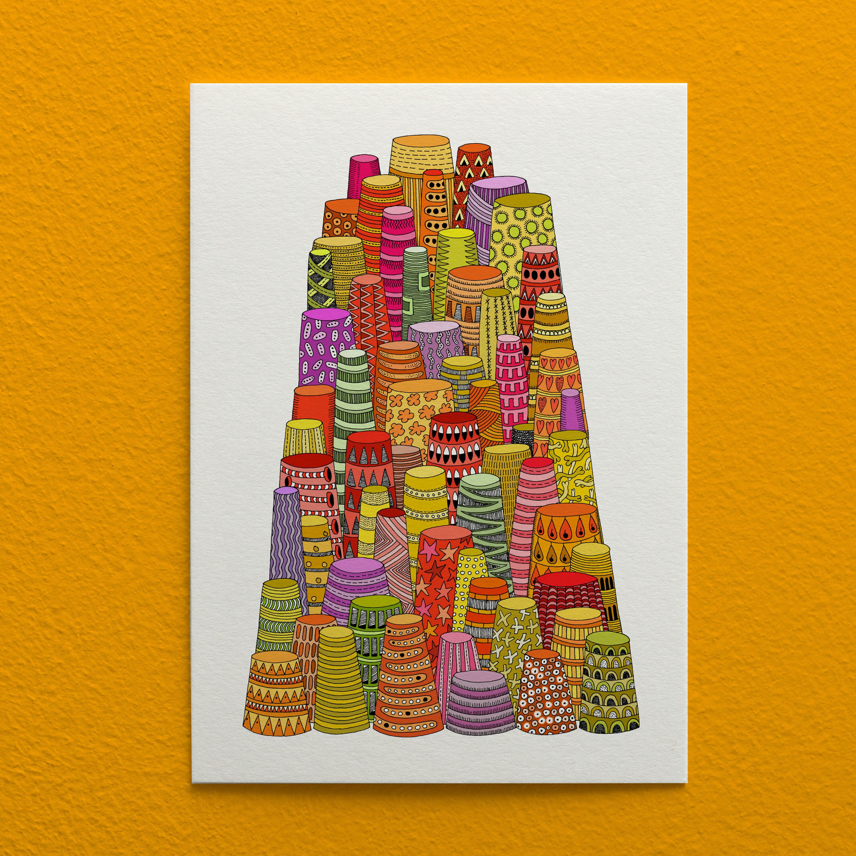 Fine Art Print, Abstract Wall Art, Quirky Illustration, Line Art