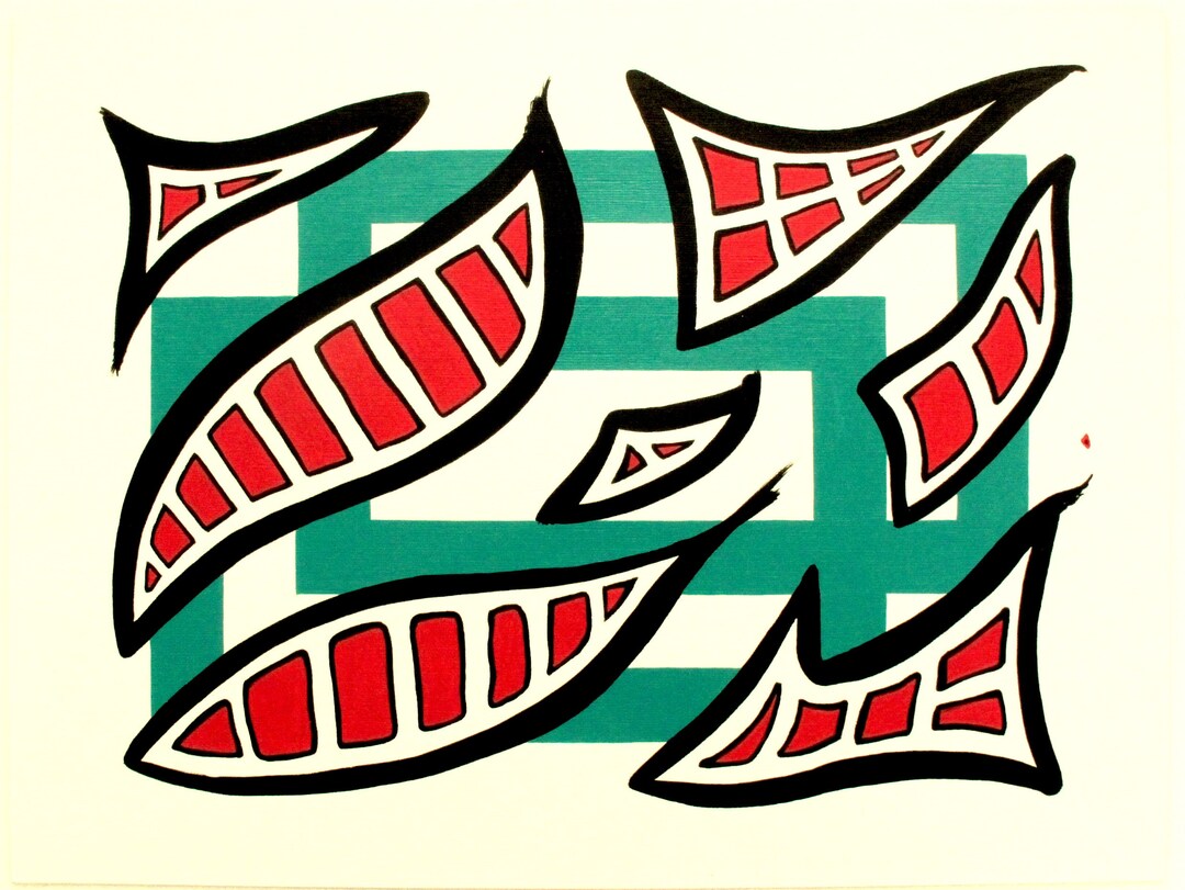 Acrylic Painting With Lettraset Marker Pen on Paper. Abstract Etsy