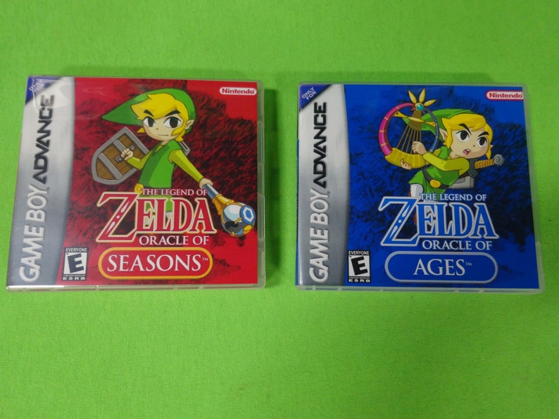 Empty Cases Legend of Zelda Oracle of Seasons Ages GBA Gameboy Advance Color