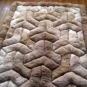 Luxuriöser Baby Alpaka Pelz Teppich - Ethischer Alpaka Pelz Teppich Handgemacht in Peru.
