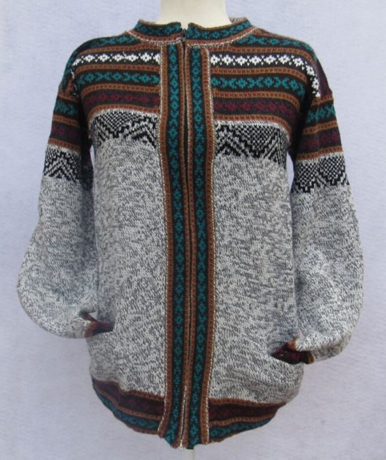 Alpaca Sweater Cardigan with Zipper SW003 Made in Peru Etsy