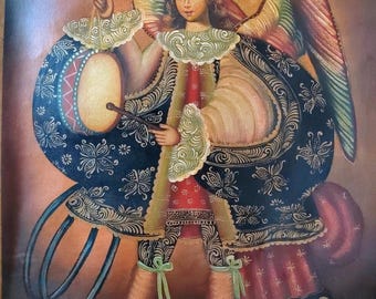 木の絵「大天使ウリエル」 - 聖なる芸術 - カトリック芸術 - クスコ派