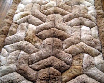 Luxurious Baby Alpaca Fur Rug - Ethical Alpaca Fur Rug Handmade in Peru.