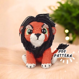 Villain Lion Crochet Pattern PDF – Amigurumi Lion Pattern – English Spanish