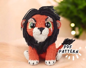 Villain Lion Crochet Pattern PDF – Amigurumi Lion Pattern – English Spanish