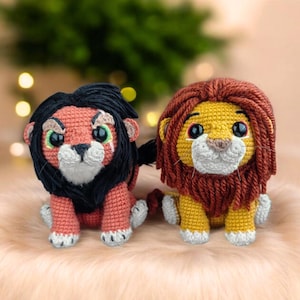 Schema all'uncinetto Lions PDF – Pacchetto da 2 schemi all'uncinetto – Inglese Spagnolo
