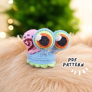 Snigelvirkmönster PDF – Amigurumi-mönster – Engelska Spanska