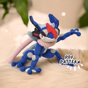Blue Frog Crochet Pattern PDF – Amigurumi Pattern – English Spanish