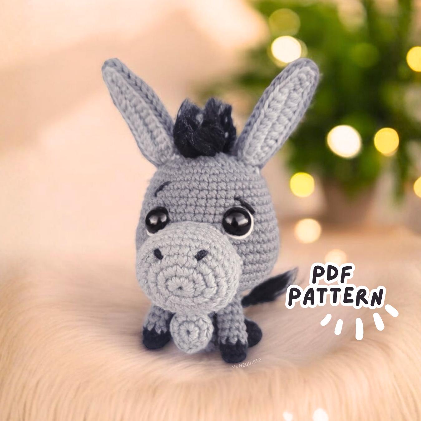 30 Donkey Crochet Patterns for Farm Animal Fans, Gifts, and Nursery Decor 2 English/Spanish Amigurumi Donkey PDF