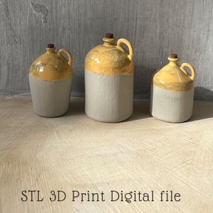 3D Druck Datei Puppenhaus Miniatur 6 Tonkrüge STL digitaler Download