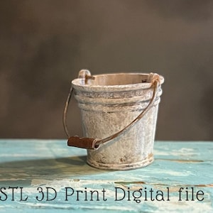 3D Druckdatei Puppenhaus Miniatur Eimer STL digitaler download