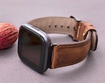 Fitbit Versa 2 Bands Men, Fitbit Versa 3 Straps Leather, Fitbit Versa Band 1 Women, Brown Leather Fitbit Versa Lite Bands