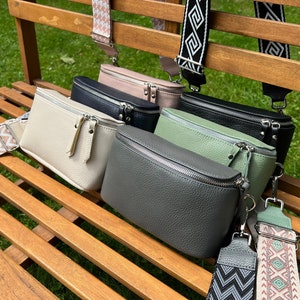 Schultertasche Damen Echt Leder, Umhängetaschen Damen Echt, Bauchtasche Damen, Leder Handtaschen, Geburtstagsgeschenk Frau, Gürteltasche