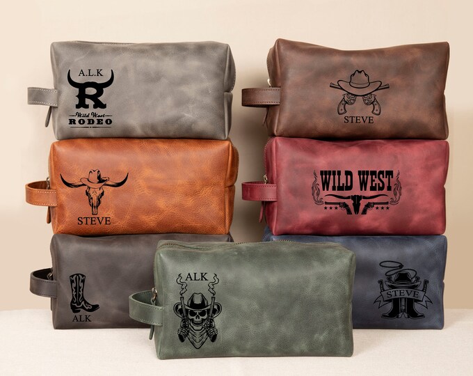 Hand Tooled Leather Shave Bag Etsy