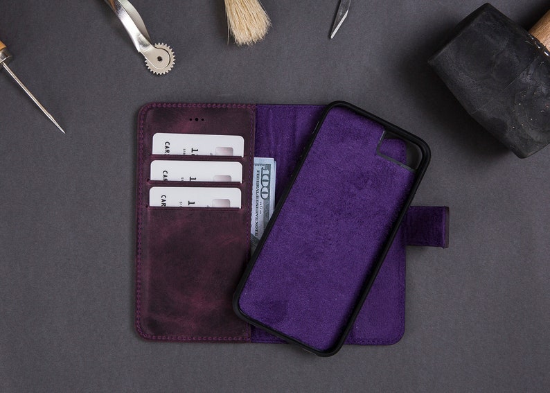 Leather iPhone 78 SE 2020 Case with Wallet and Card Holder Custom iPhone 78 Plus Phone case