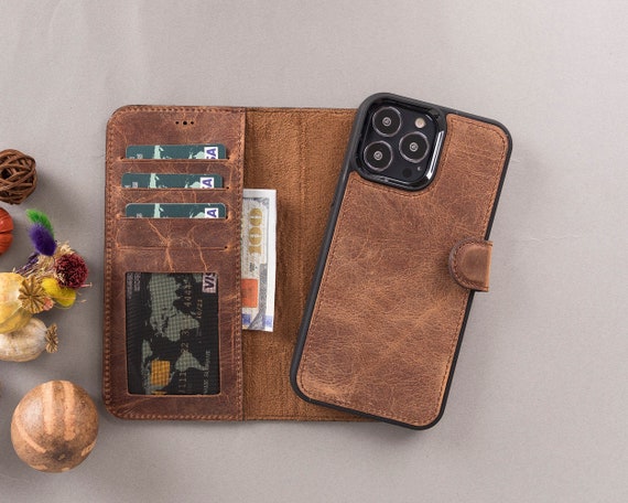 Iphone 13 Pro Max Leather Wallet Case Iphone 13 Mini Case Etsy New Zealand