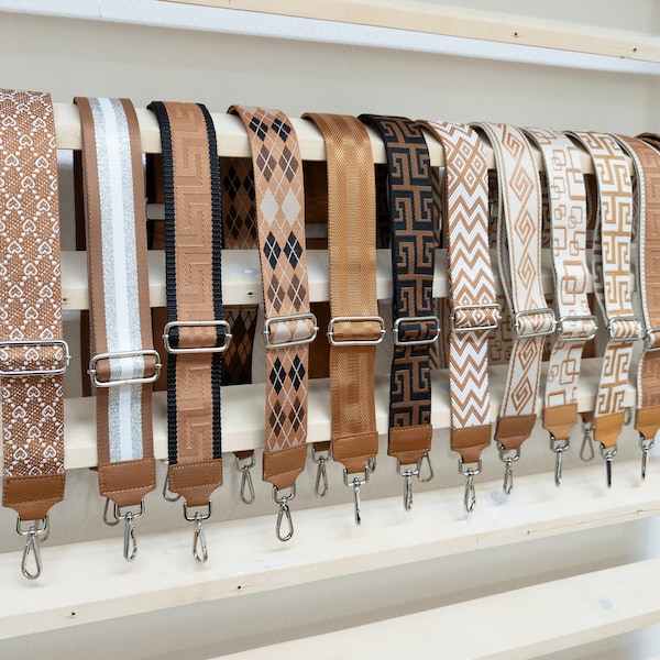 Wide Shoulder Bag Strap With Silver Hardware Etsy