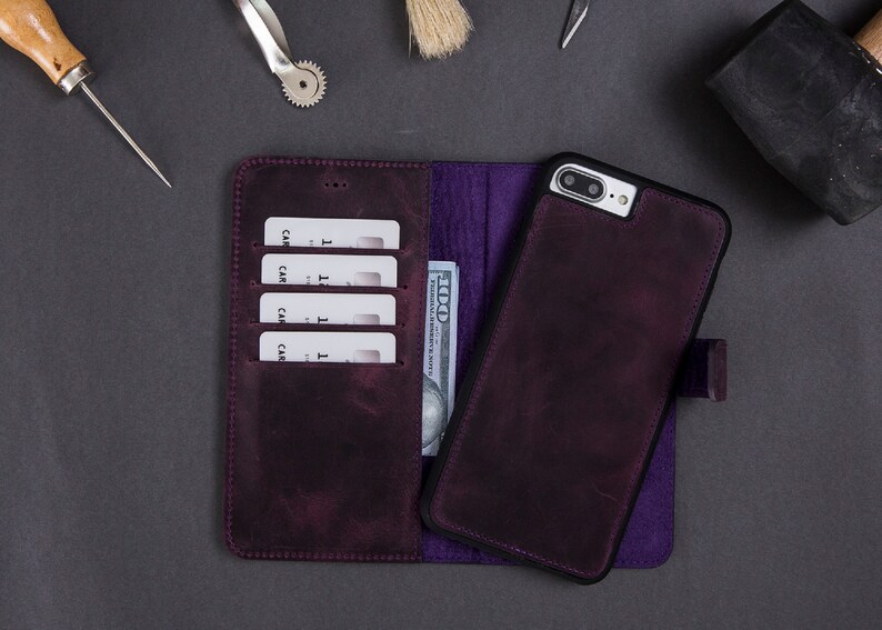 Leather iPhone 78 SE 2020 Case with Wallet and Card Holder Custom iPhone 78 Plus Phone case