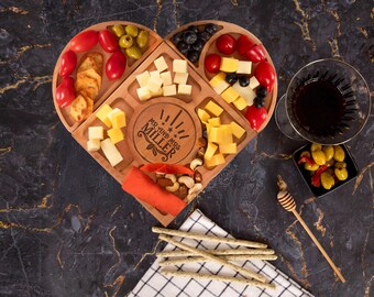 Christmas Housewarming Gift, Newlywed Home Gift, Personalized Cheese Board, Charcuterie Serving Tray
