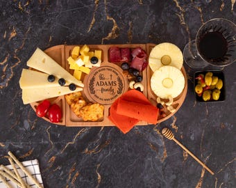 Wood Cheese Board Set, Custom Charcuterie Tray for Dad, Christmas Present Mom Wife