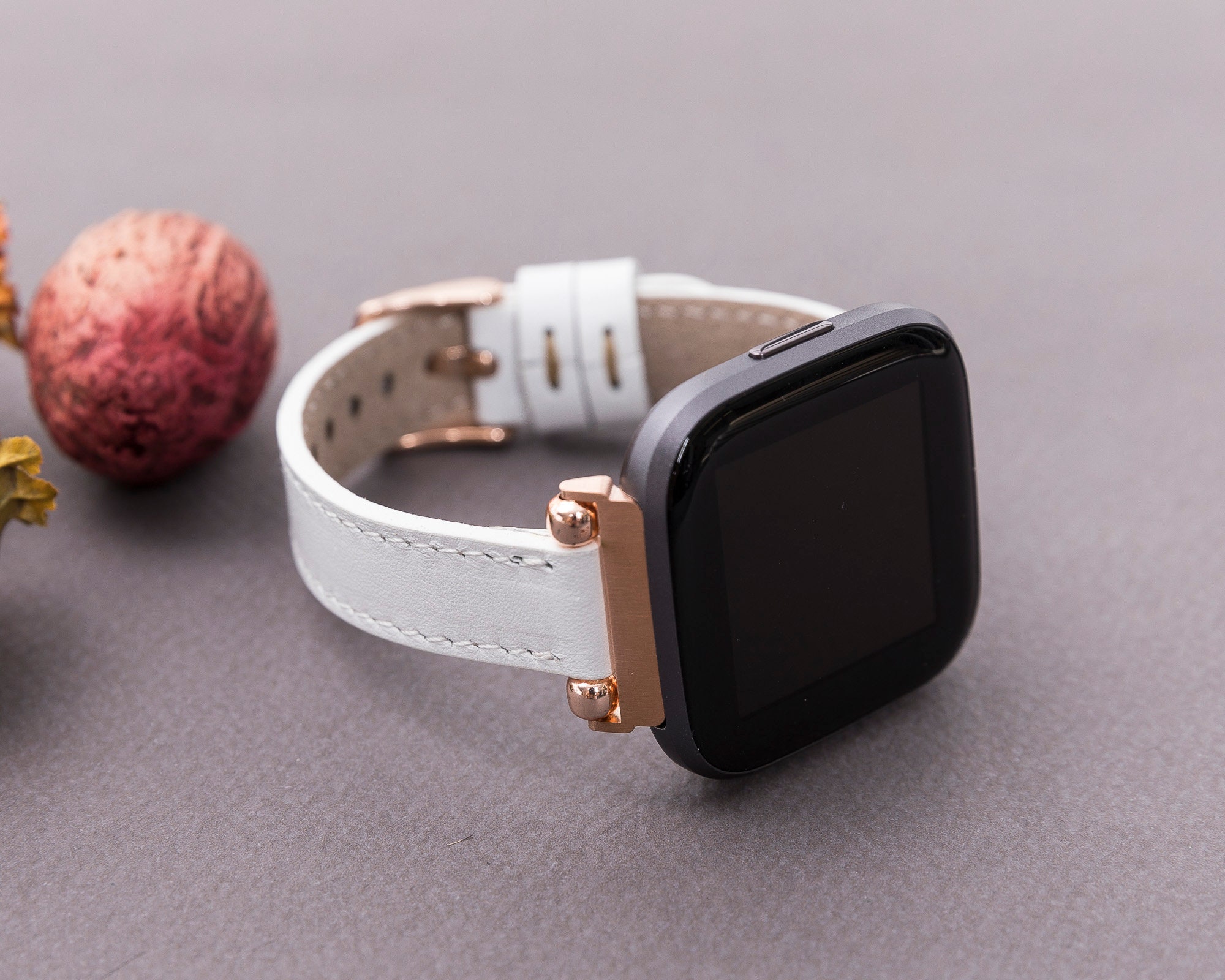 Fitbit Versa 2 Watch Bands for Women White Leather Slim Etsy